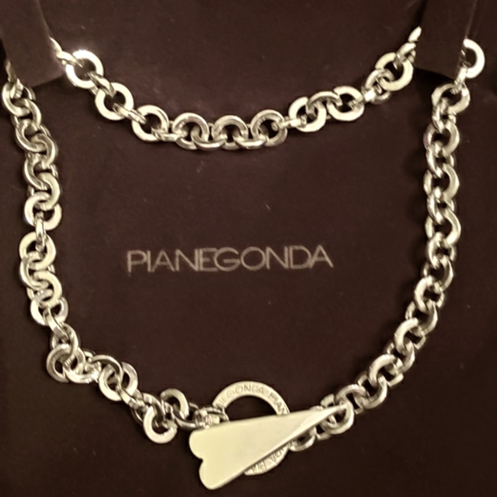 Made in Italy Sterling Silver Pianegonda HEART Necklace